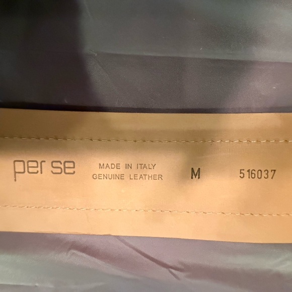 Per Se by Carlisle Brown Leather Embossed 2.25” Women’s Belt Size Medium $368 - Picture 4 of 10